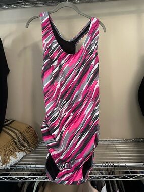 Dolfin Pink Gray Black Lap Swimsuit